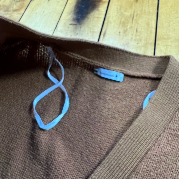 Smartwool Women’s Medium Cozy Lodge Boyfriend Cardigan Brown Burnt Orange Wool - Picture 5 of 10